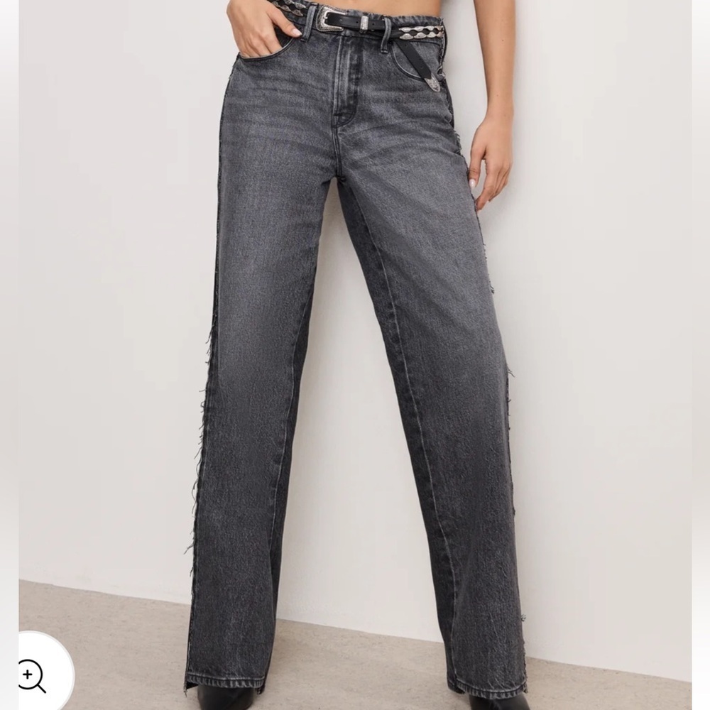 Good American “Good Boy” High Rise Vintage Straight Jeans – Size 6 / 28